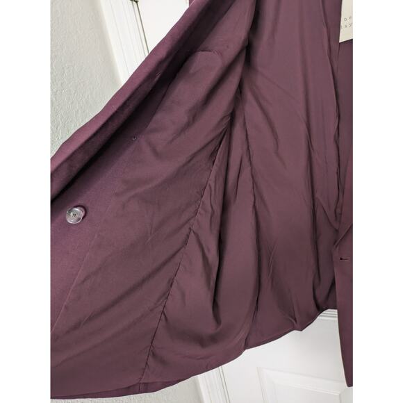 Womens Double Breasted Blazer XXL Maroon Lined Suit Jacket - Picture 5 of 10